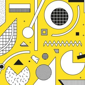 Vector poster, composition in 80 90 vintage style Stock Illustration