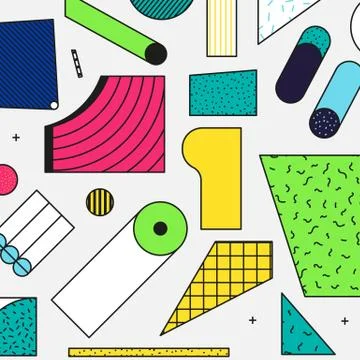 Vector poster, composition in 80 90 vintage style Stock Illustration