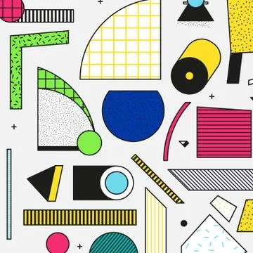 Vector poster, composition in 80 90 vintage style Stock Illustration