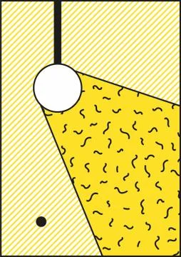 Vector poster, composition in 80 90 vintage style Illustrazione stock