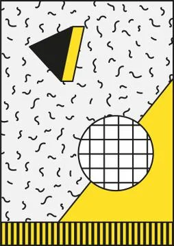 Vector poster, composition in 80 90 vintage style Stock Illustration