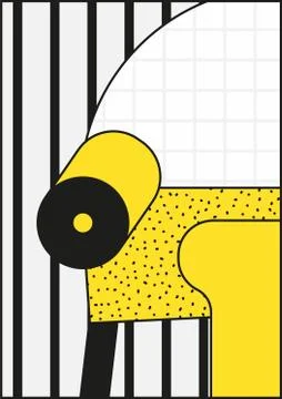 Vector poster, composition in 80 90 vintage style Stock Illustration