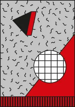 Vector poster, composition in 80 90 vintage style Stock Illustration