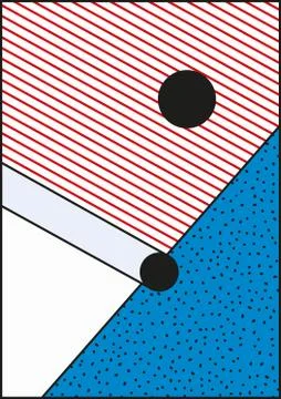 Vector poster, composition in 80 90 vintage style Illustrazione stock