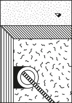 Vector poster, composition in 80 90 vintage style Stock-Illustration