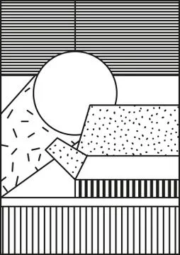 Vector poster, composition in 80 90 vintage style Stock Illustration