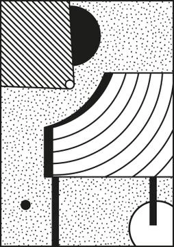 Vector poster, composition in 80 90 vintage style Stock-Illustration