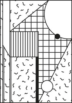 Vector poster, composition in 80 90 vintage style Stock Illustration