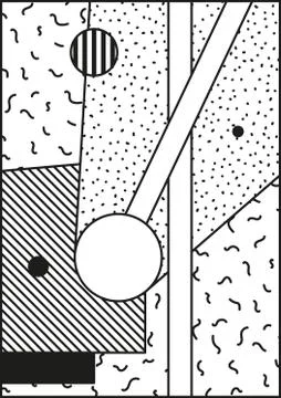 Vector poster, composition in 80 90 vintage style Stock Illustration