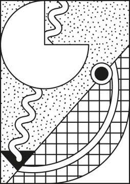 Vector poster, composition in 80 90 vintage style Stock Illustration