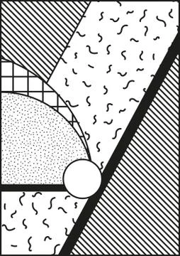 Vector poster, composition in 80 90 vintage style Stock Illustration