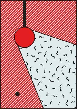 Vector poster, composition in 80 90 vintage style Stock-Illustration