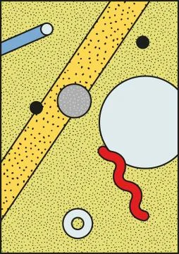 Vector poster, composition in 80 90 vintage style Stock Illustration