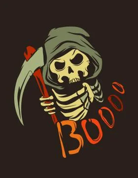 Vector poster with death character Stock Illustration