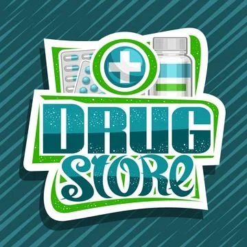 Vector poster for Drug Store Stock Illustration