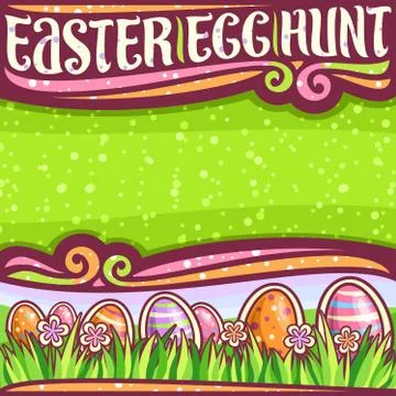 Vector poster for Easter Egg Hunt Stock Illustration