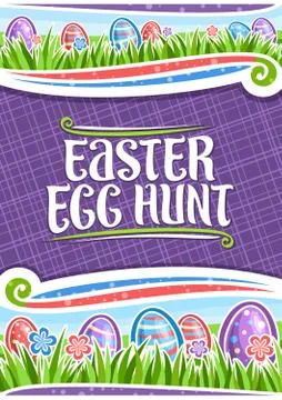 Vector poster for Easter Egg Hunt 库存插图