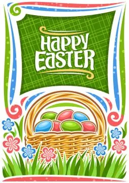 Vector poster for Easter holiday 库存插图
