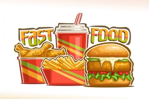 Vector poster for Fast Food Stock Illustration