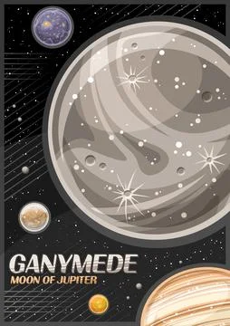 Vector Poster for Ganymede Stock-Illustration