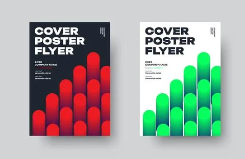 Vector poster with gradient geometric illustration, banner for business, pr.. Stock Illustration