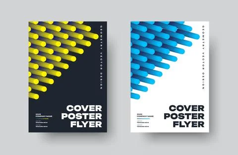 Vector poster with gradient geometric illustration, EPS10, banner for busin.. Stock Illustration