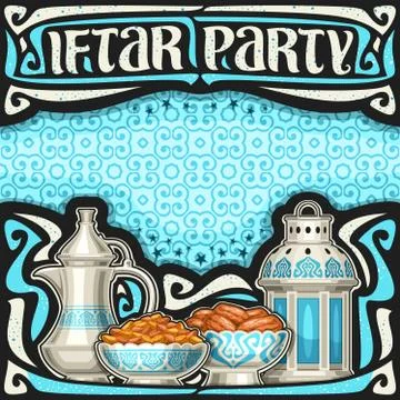 Vector poster for Iftar Party Illustrazione stock
