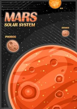 Vector Poster for Mars Stock Illustration