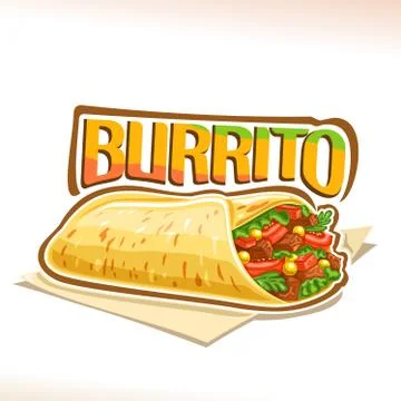 Vector poster for Mexican Burrito Stock Illustration