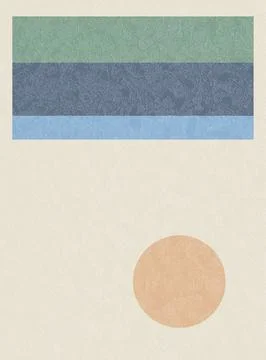 Vector poster. Modern geometric abstract pattern with simple geometric shapes イラスト素材