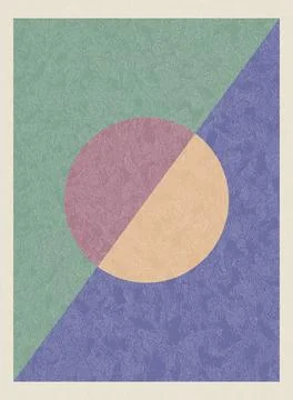 Vector poster. Modern geometric abstract pattern with simple geometric shapes イラスト素材