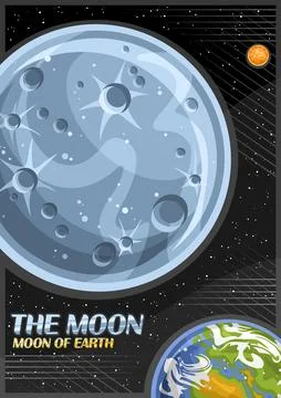 Vector Poster for the Moon Stock Illustration
