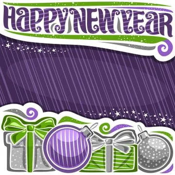 Vector poster for New Year Stock Illustration