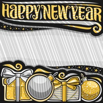 Vector poster for New Year Stock Illustration