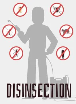 Vector poster or banner for a pest control service. Illustration