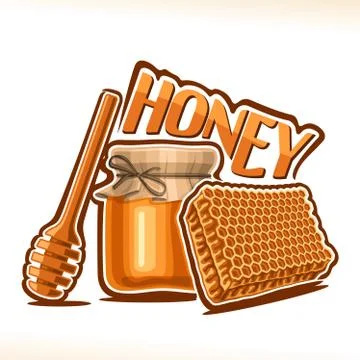 Vector poster for rustic Honey Stock Illustration