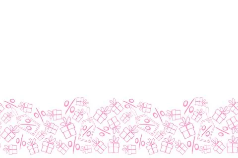 Vector poster, seamless pattern on theme of black Friday, shopping, discounts Stock Illustration