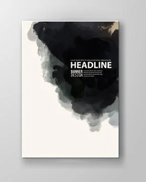 Vector poster splats splashes and blobs Stock Illustration