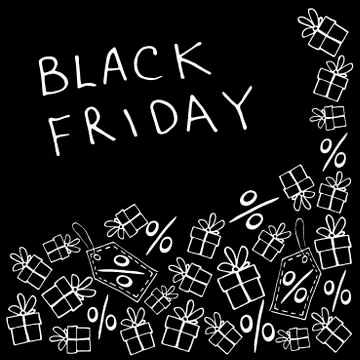 Vector poster, title, frame on theme of black Friday, shopping, discounts and Stock Illustration