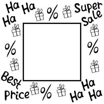 Vector poster, title, frame on theme of black Friday, shopping, discounts and Stock-Illustration