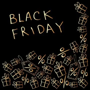 Vector poster, title, frame on theme of black Friday, shopping, discounts and Stock-Illustration