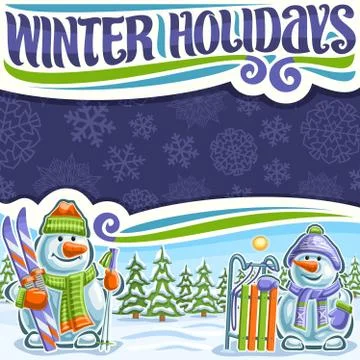 Vector poster for Winter Holidays Stock Illustration
