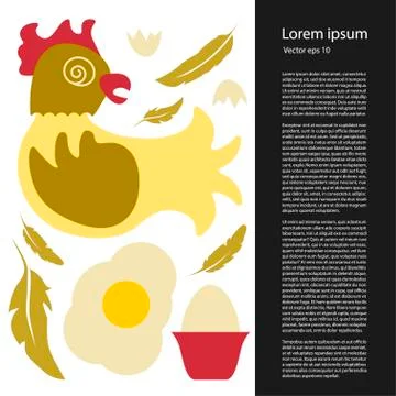 Vector Poultry farming Stock Illustration