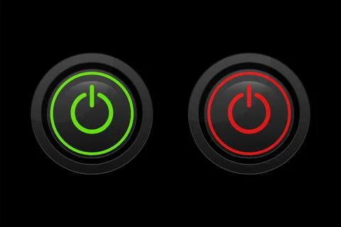 Vector Power on and off button Stock Illustration