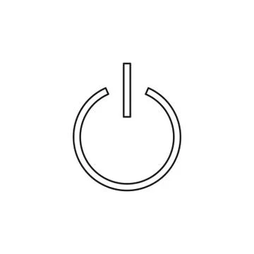 Vector power button, start technology symbol Ilustración de archivo