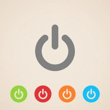 Vector power icons Stock Illustration