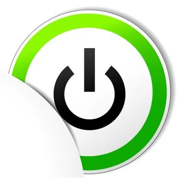 Vector power paper icon Stock Illustration