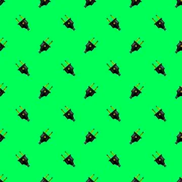 Vector Power Plug Seamless Pattern 库存插图