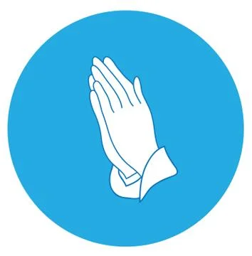 Vector praying hands Stock Illustration