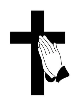 Vector Praying Hands Stock Illustration